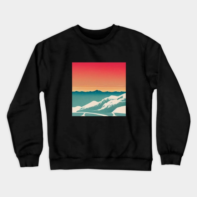 Palm Springs Christmas Crewneck Sweatshirt by Retro Travel Design